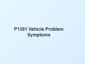 P1391 Vehicle Problem Symptoms Causes